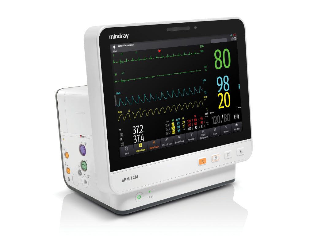 Mindray ePM 12M Patient Monitor with ECG: Advanced Vital Signs Monitoring for Improved Patient Care