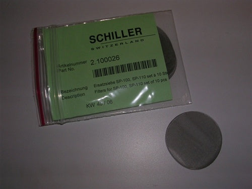 Schiller Replacement Filters for SP-100/SP-110 Spirometer (Set of 10 pcs)