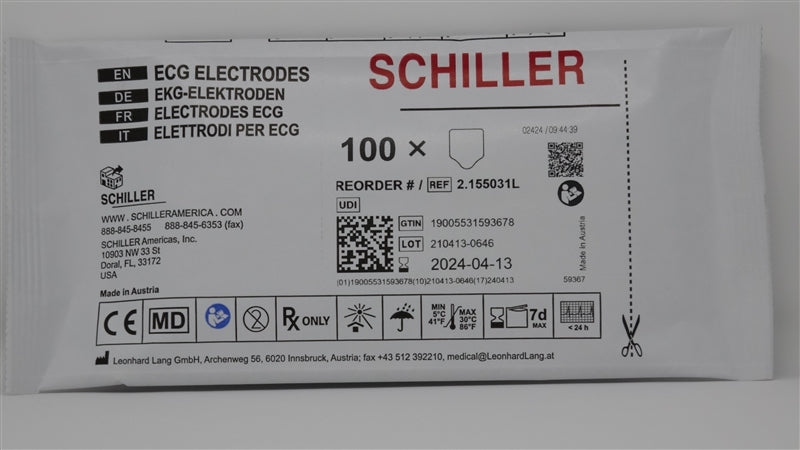 Schiller Bio-Adhesive Electrodes (Set of 1000)