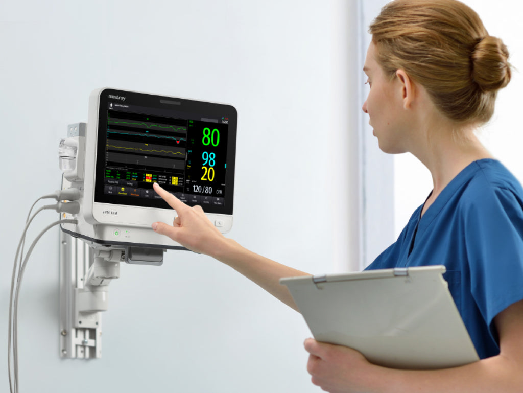 Mindray EPM 12M Patient Monitor With ECG | High-Tech Patient Monitoring ...