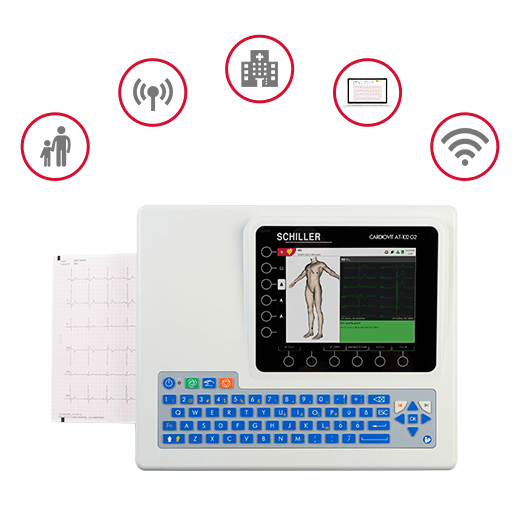 Schiller Cardiovit AT-102 G2 EKG with Interpretation Software and Built-in Printer (0A.108000)