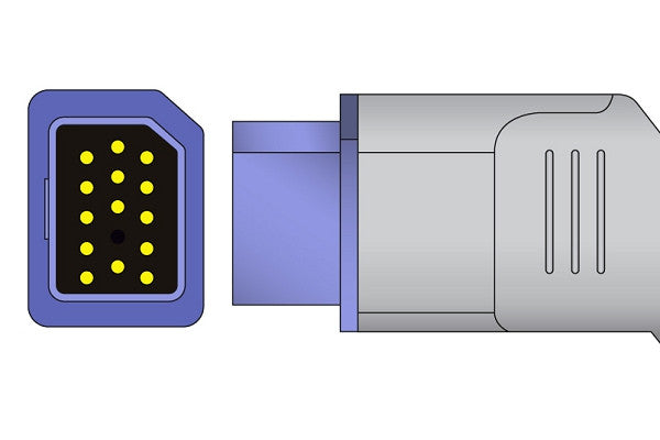 Cables & Sensors Nihon Kohden Compatible SpO2 Adapter Cable - JL-631P (10ft)