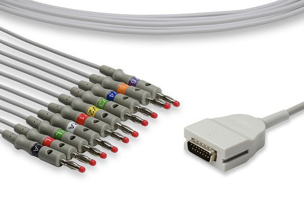 Cables & Sensors Mortara > Burdick Compatible Direct-Connect EKG Cable - 012-0700-00