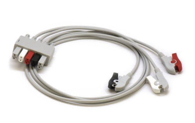 Mindray 3 Lead ECG Pinch Clip Lead Wires - Adult/Pediatric, 24"