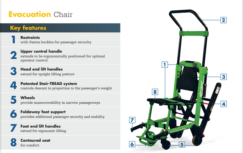 Stryker Evacuation (EVAC) Chair Model 6254