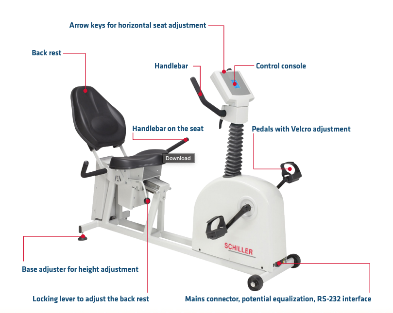 Schiller ERG 911S Seat Ergometer for Bariatric Patients