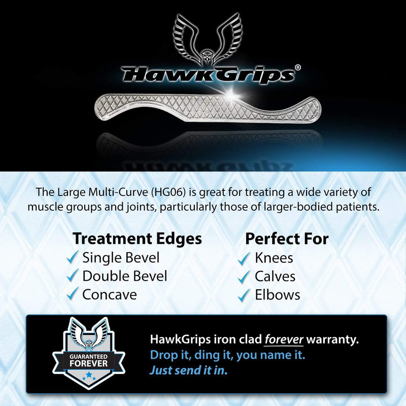 Hawkgrips HG6 - Large Multi-Curve IASTM Tool for Effective Therapy