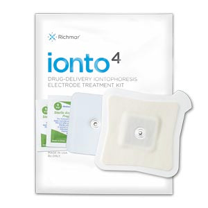 Ionto4 Medium Electrode Kit, 2.5cc, 4ma Iontophoresis Electrode, Buffered Return Electrode, 2 Alcohol Prep Pads, 12kt/bg, 1bg/cs