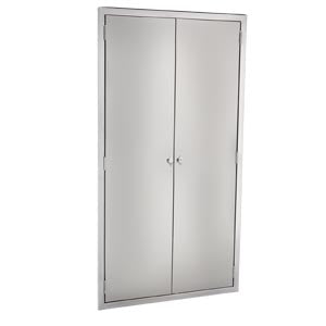 Equipment and Supplies Cabinet 35W x 60"H x 18"D Table Accessories Cabinet Solid Doors Peg Board Stainless Steel Lined Interior